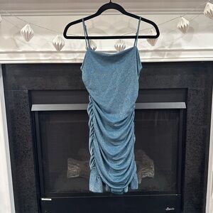 Camille La Vie dress size 7 party prom evening wear Ruched teal